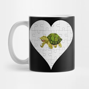 Jigsaw  Turtle Heart Design - Fish Turtle Mug